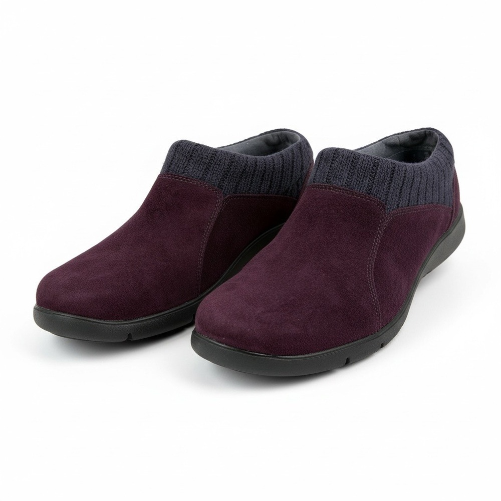 Dansko Emily Women's EU 40 Purple Suede Knit Clog Mules Comfort
